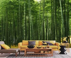 wallpaper dinding motif bambu