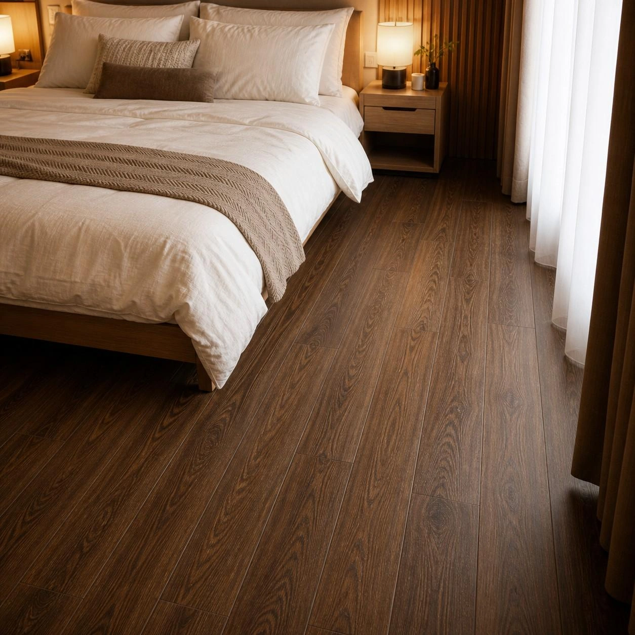 Lantai vinyl kamar tidur