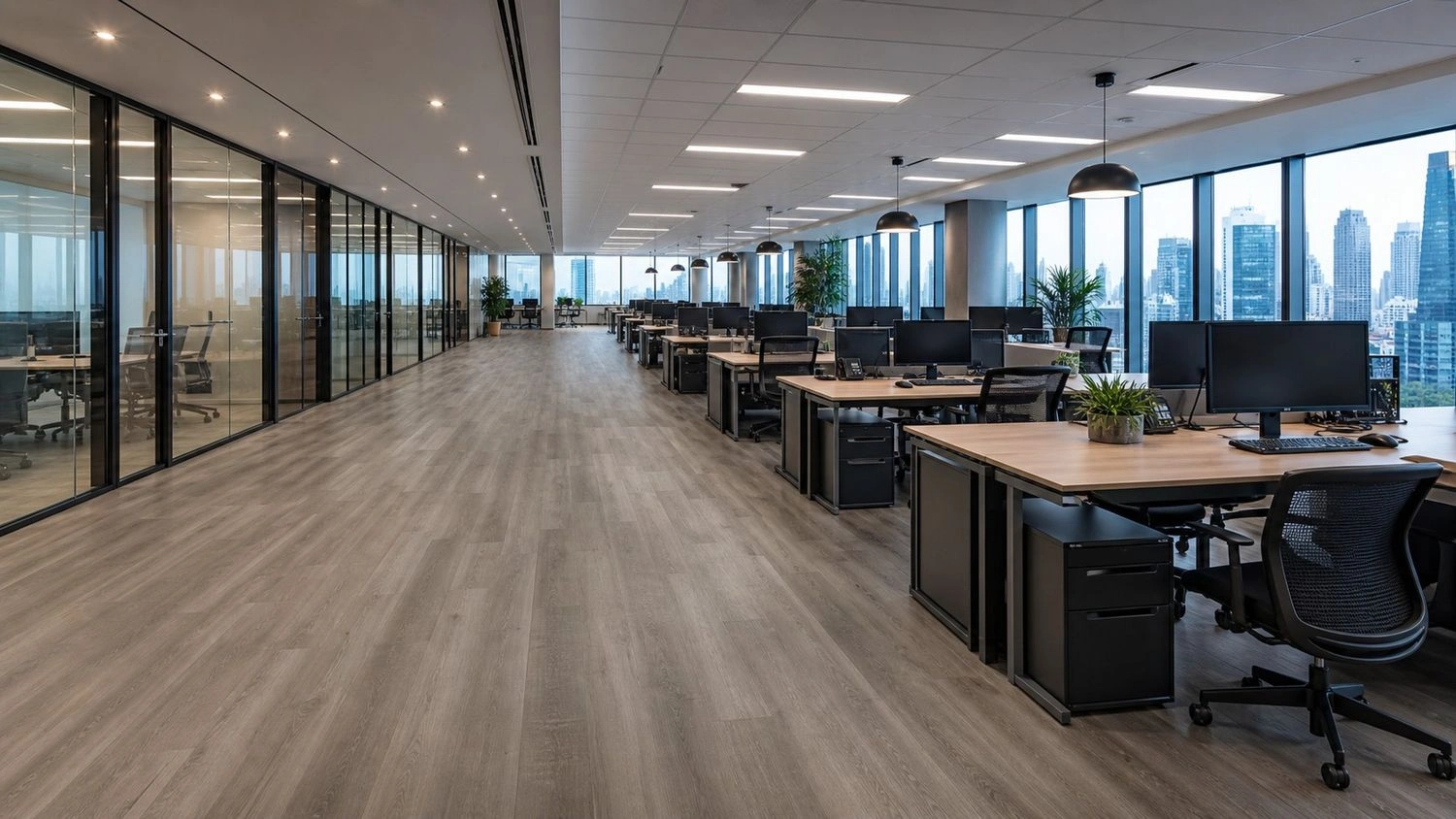Hasil proyek lantai vinyl kantor Pak Hendro Jakarta