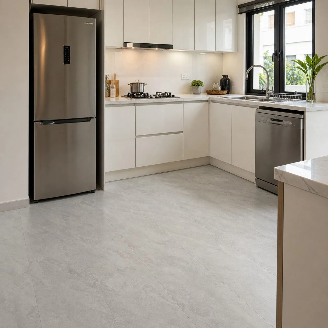 Lantai vinyl dapur