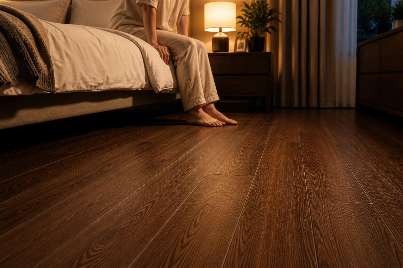 Lantai vinyl WPC Wood Plastic Composite